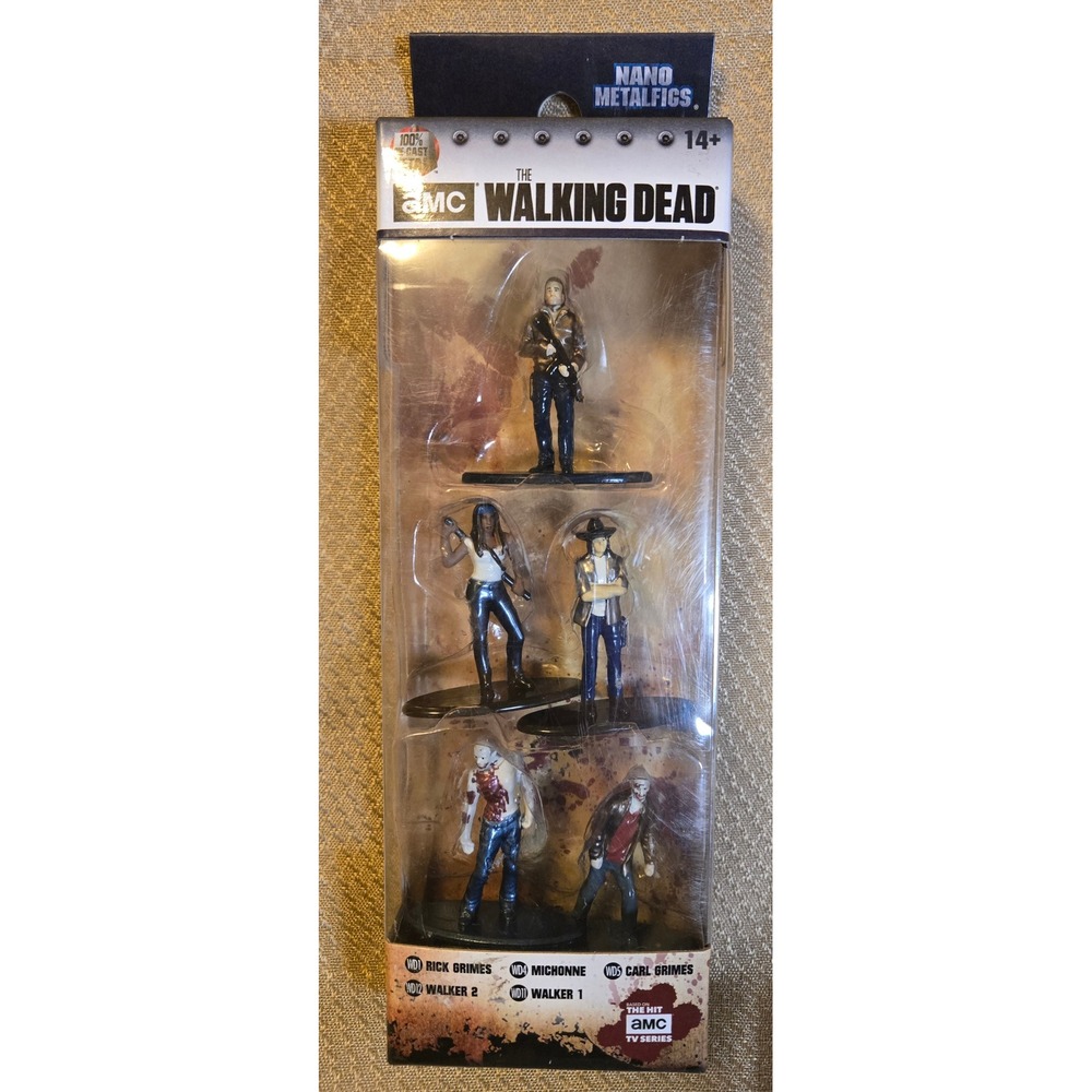 Jada Nano Metalfigs The Walking Dead 5-Pack Die-Cast Figures Rick Michonne 30412